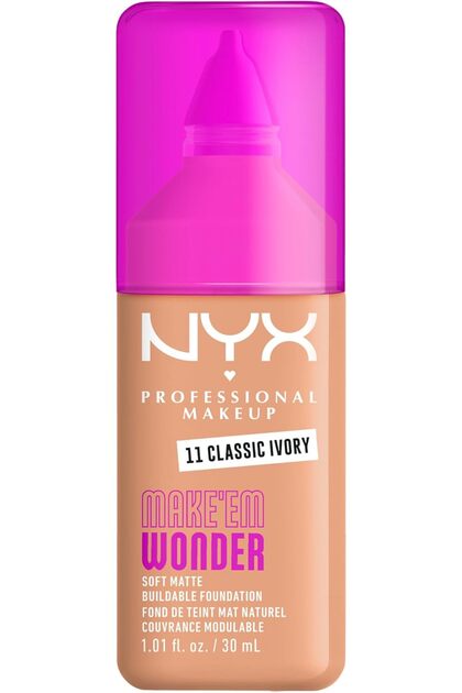 Make 'EM Wonder, 24H Soft Matte Foundation, Undetectable Finish, Classic Ivory