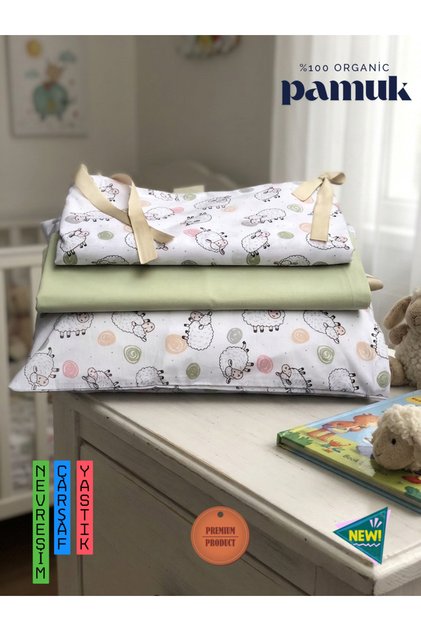 100% Organic Cotton Ranforce Baby Duvet Cover Set - Eco-Tex Certified Anti-Allergic Set