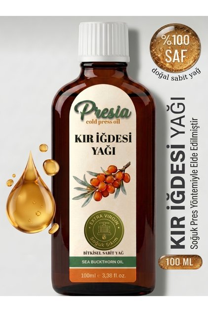 Doğal Kır İğdesi Yağı (Sea Buckthorn Oil) 100ml - Yoğun Nemlendirici ve Yaşlanma Karşıtı
