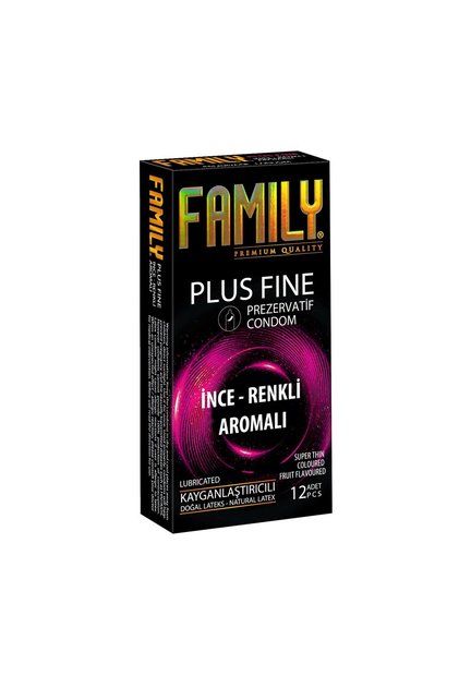 Plus Fine İnce Renkli Meyve Aromalı Prezervatif 12'li