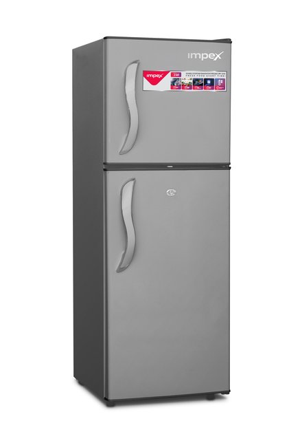 IRF220S 220L Direct Cool Double Door Refrigerator Dark Grey Glass Shelf Child Lock Fast Cool