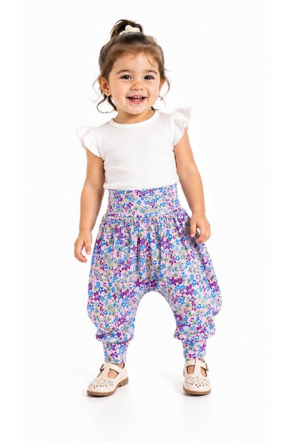 Girl's Shalwar Trousers 1-5 Years Old Cotton Patterned Seasonal Comfortable Cut