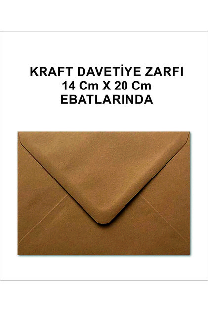 KRAFT DAVETİYE ZARFI (50 ADET)