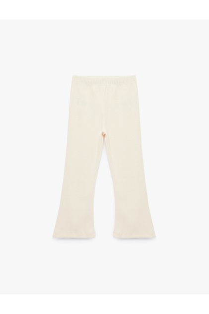 Cotton Ribbed Spanish Leggings with Elastic Waistband