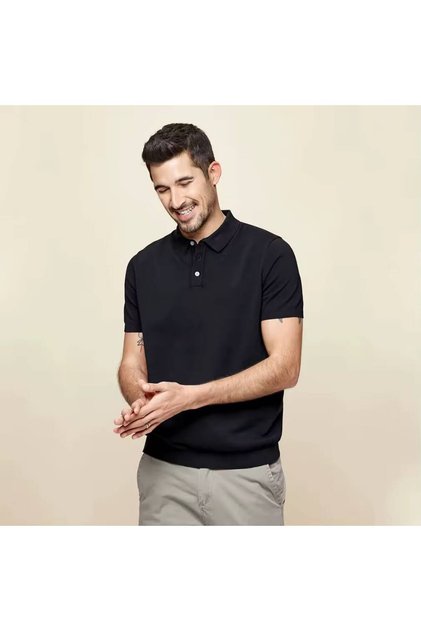 Tricou cu guler polo, cu mânecă scurtă, croială normală, tricou de vară