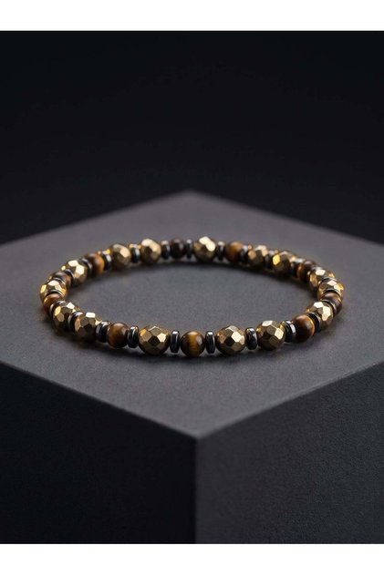 هيماتيت - سوار من الحجر الطبيعي بتصميم عين النمر