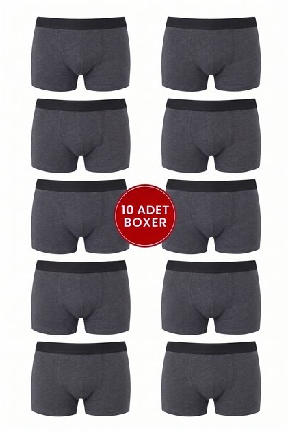 Men's 10-Pack Cotton Lycra Stretch Fabric Boxers