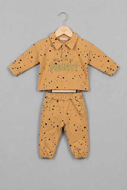 Funny Embroidered Double Set for Baby and Child with Elastic Waistband