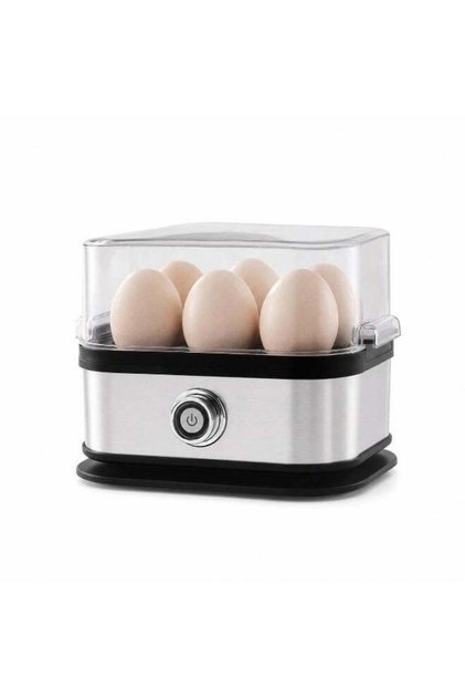YS-5520 Stainless Steel Egg Boiler & Steamer - 6 Eggs, Auto Shut-Off & Easy Use
