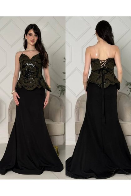 فستان سهرة "الزهرة الكورسيه" (Floral Corset Gown)