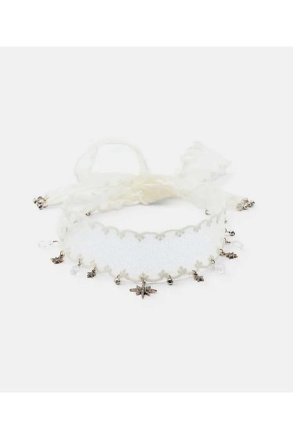 Tül Charmlı Choker Kolye