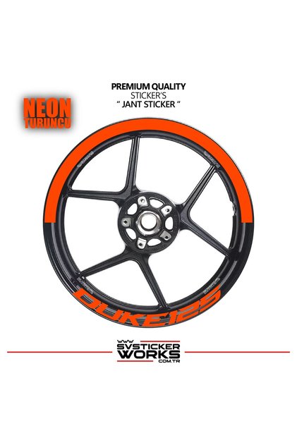Ktm Duke 125 Wheel Rim Strip – Half Rim Cover & Duke 125 Lettering Sticker Set