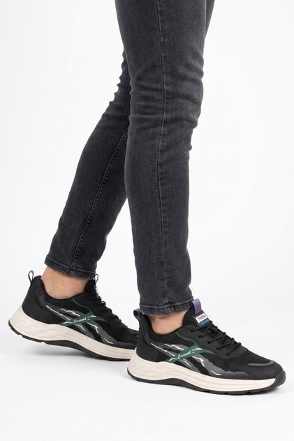 Black Mesh Memory Foam Men's Casual Sports Shoes Lightweight Flexible Sneaker E275 m