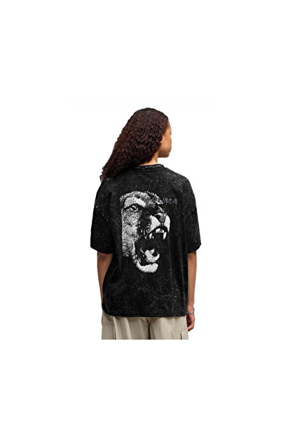 【 ちゃむ 】 Puma FUTURE.PUMA.ARCHIVE TEE Kadın Günlük Tişört 63664701 Siyah