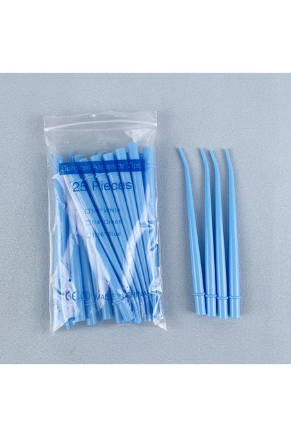 Blue 25pcs 25pcs Disposable Dental Saliva Ejector Dental Consumable Oral Plastic Straw Long Slim Typ