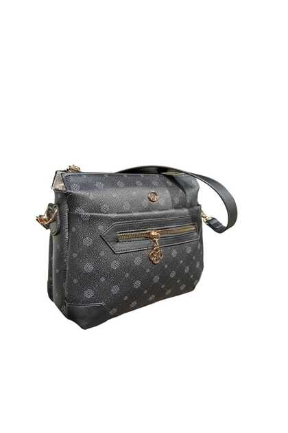Very Stylish, Great Model, Perfect Everyday Bag with Both Short and Long Straps, Patterned Black
