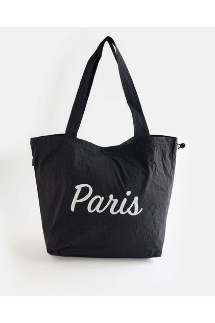 Women Black Printed Shopping Bag