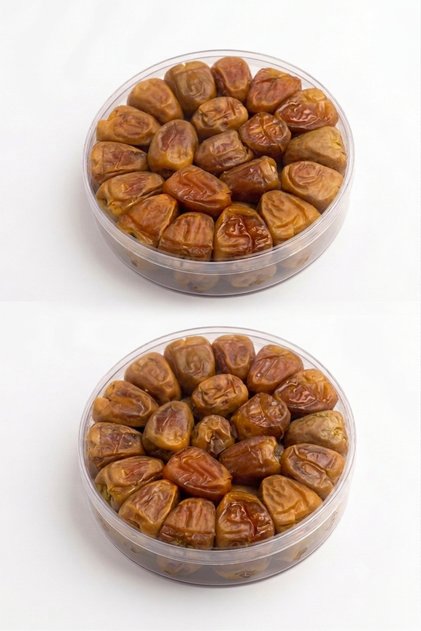 Kasim Sukkari Rutab Duble Taze -yaş Hurma 1 kg Tabak Hurma Yumuşak 500gr*2 Paket Set