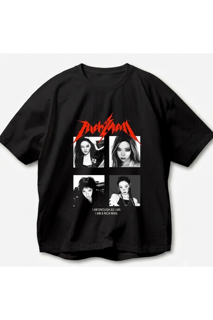 SVART WEAR Aespa K-Pop Unisex Oversize %100 Pamuklu T-Shirt - Fiyatı