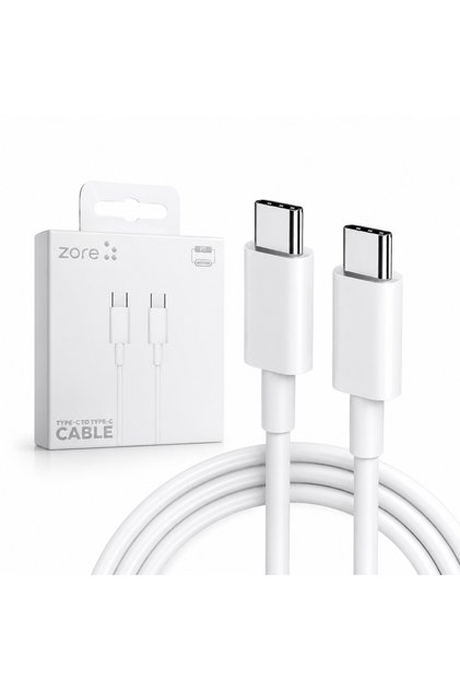 Type-C Kablo 65W PD Hızlı Şarj Samsung XiaomiHuawei Uyumlu 1 Metre Beyaz iphone 15 16 17 Plus Pro Max uyumlu Hızlı şarj Kablosu