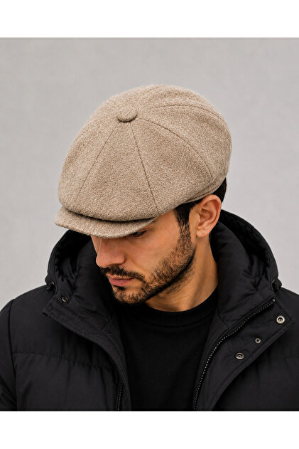 Wool Blend Cashmere Men's Beanie Hat
