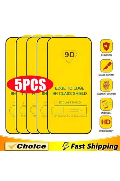 iPhone17 5PCS 5PCS 9D Protective Glasses For iPhone 17 16 12 13 14 15 Pro Max Plus 16e 17e Air Tempe