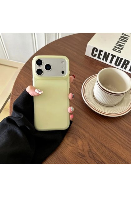 iPhone17 Pro Yellow Hard Semi Transparent Protective Case For iPhone 17 Air 16 15 14 Plus 13 12 11 P