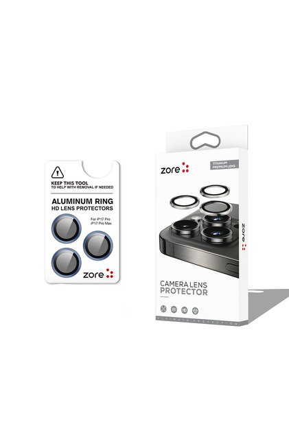 iPhone 17 Pro Max Camera Lens Protector Sapphire Non-Distorting Image Quality Anti-Glare Premium Senk