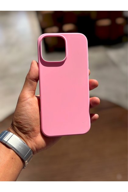 Candy Pink Phone Case Compatible with iPhone 14 Promax Premium Matte Silicone Cover Dirt- and Stain-Resistant Wipeable Surface Camera Protected Stylish and Minimalist Design Everyday Use Case