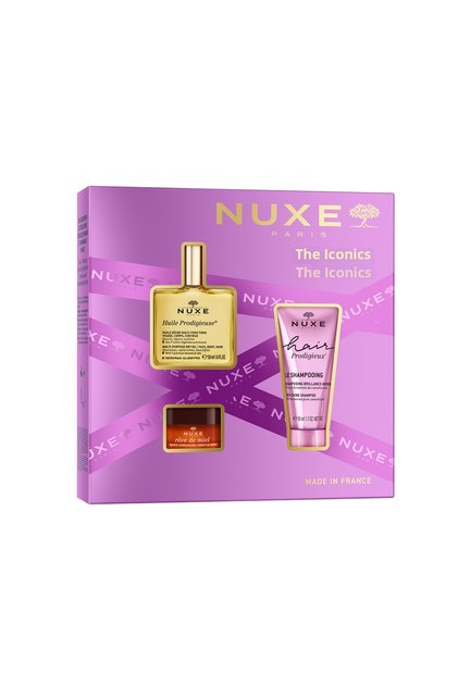 Xmas the Iconics Multi-Purpose Moisturizing Dry Oil, Shampoo and Lip Balm Set