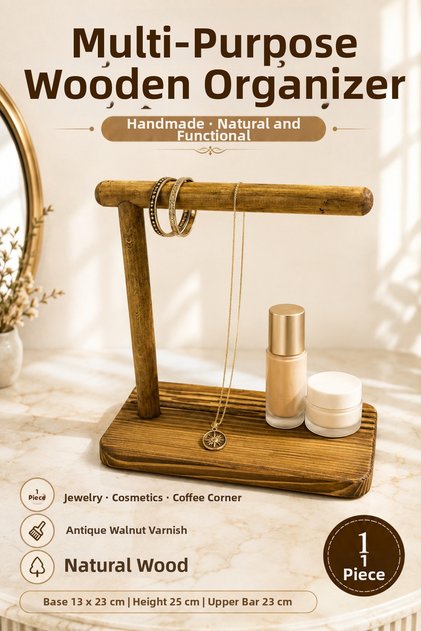 Jewelry Stand Wooden Makeup Organizer, Earring Holder, Jewelry Holder, Necklace Hanger Custom Production