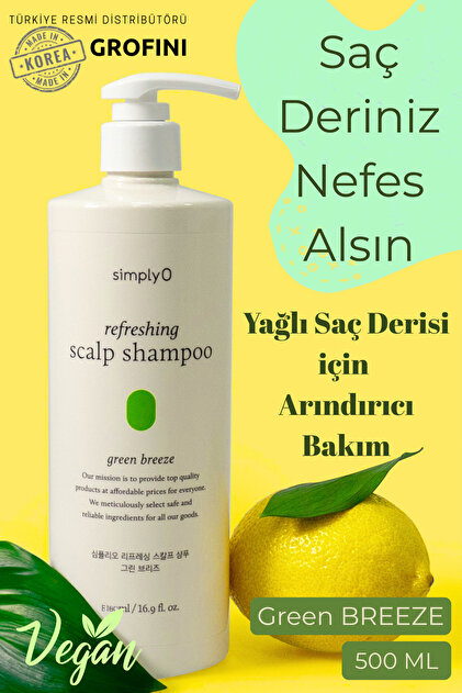 SimplyO Saç Derisi Şampuanı - Canlandırıcı, Refreshing Green