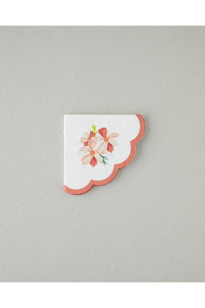 Retro Bouquet 20'li Kağıt Peçete 33x33 cm Beyaz