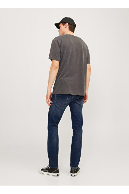 Jack & Jones Koyu Mavi Erkek Tapered Fit Denim Pantolon 12158610