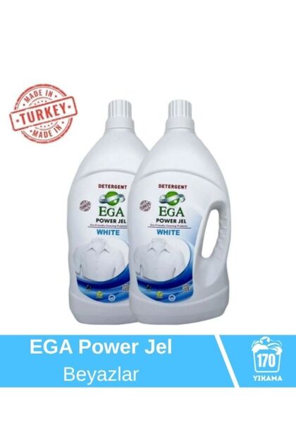 2'li Power Jel Beyaz Sıvı Yıkama Deterjanı 3900 ml
