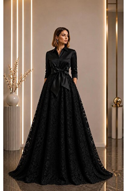 lace skirt shirt dress Lace Shirt Dress with Pleated Skirt 46