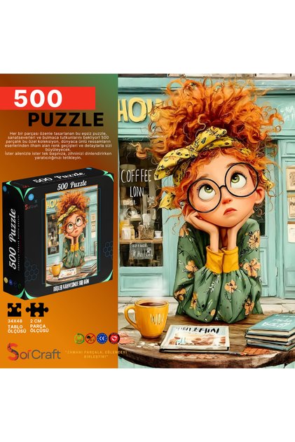 500 Piece Puzzle a Day in the Coffee Shop of Dreams # 242