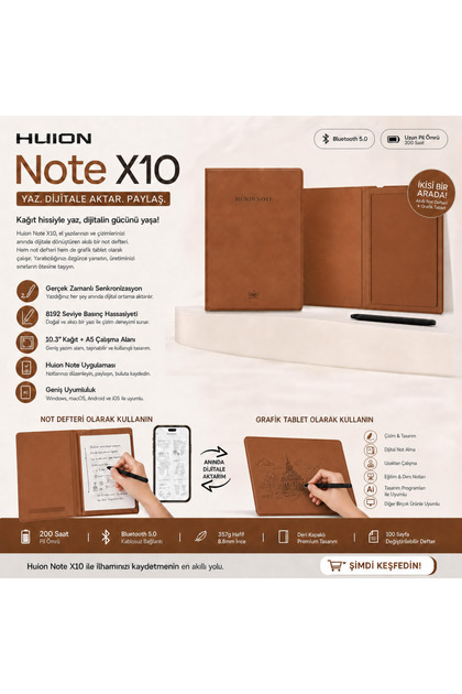 Huion Note X10 - Akıllı not defteri - Fiyatı, Yorumları