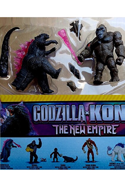 OYUNCAKSAHİLİ Godzilla ve King Kong Goril 2li Set Dinazor Kırılmaz