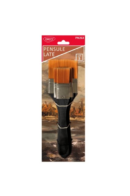 Set de pensule sintetice, 3 perechi, de calitate.
