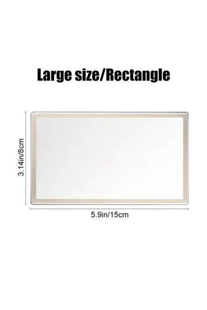 Large size Rectangle Car Sun Visor Makeup Mirror Stainless Steel Auto Rearview Mirror Self-adhesive