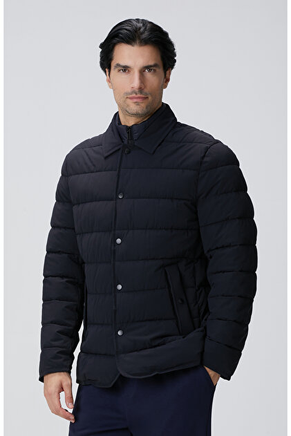 Lacivert Puffer Coat Ceket