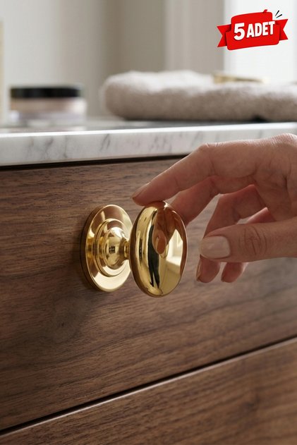 Luxury Drawer Knob Gold Cabinet Handle Furniture Handle Set of 5