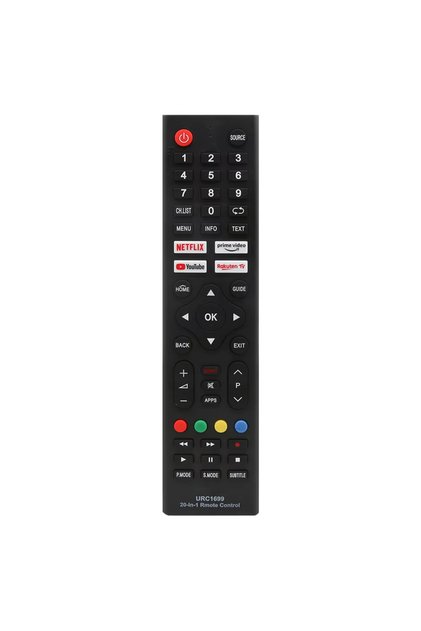 جهاز تحكم عن بعد عالمي أسود URC1699 لأجهزة فيليبس وشارب وباناسونيك وتوشيبا وهايسنس وسكاي وورت