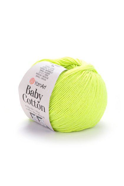 Baby Cotton - Baby Hand Knitting Thread Highlighter Yellow-430