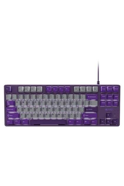 Tastatură mecanică de gaming Kanabo K2, iluminare de fundal albă cu 25 de moduri, 2 switch-uri de rezervă, USB, TKL