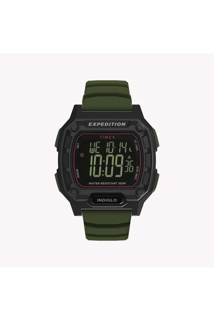 Men's Black PC+GF, Green Silicone | TW4B34500