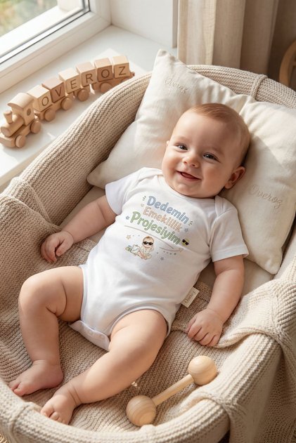 Grandfather Written Baby Bodysuit Boy Girl Baby Bodysuit with Snap Fasteners White Short Sleeve Bodysuit Jumpsuit Baby Gift 5683-7