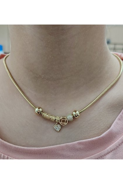 LANT PAND Otel inoxidabil placat cu aur 14 k