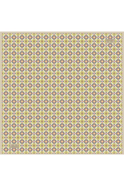 Sura Pure Silk Scarf 2338 - 08 White Mixed Pattern
